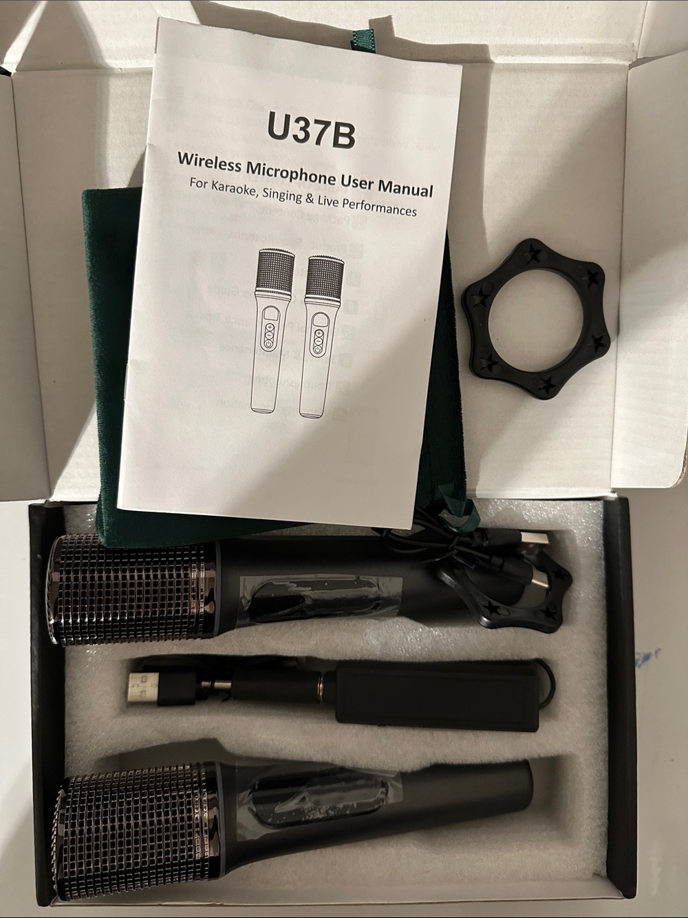 Wireless Microphone Set — Black